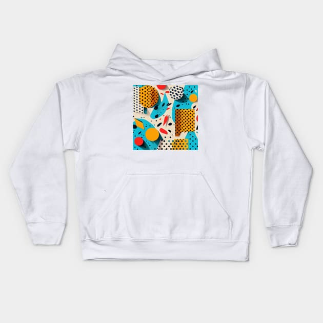 Memphis pattern 4 Kids Hoodie by JBJart